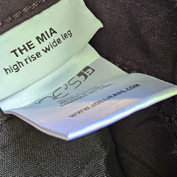 Anthropologie NWT Joe's Jeans The Mia Wide Leg High Rise Womens Black Jeans 34 - Picture 7 of 11